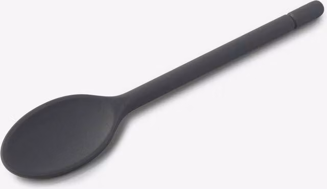 Zeal Traditional Silicone and Stainless Steel Oval Cook's Spoon, 30 cm, Grey – 1