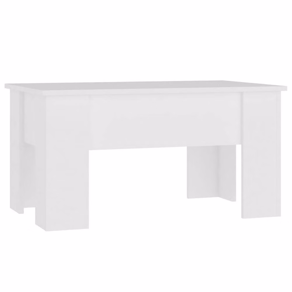 Berkfield Home Modern White Rectangular Coffee Table with Lift Mechanism, W/D/H: 79 x 49 x 41 cm – 2