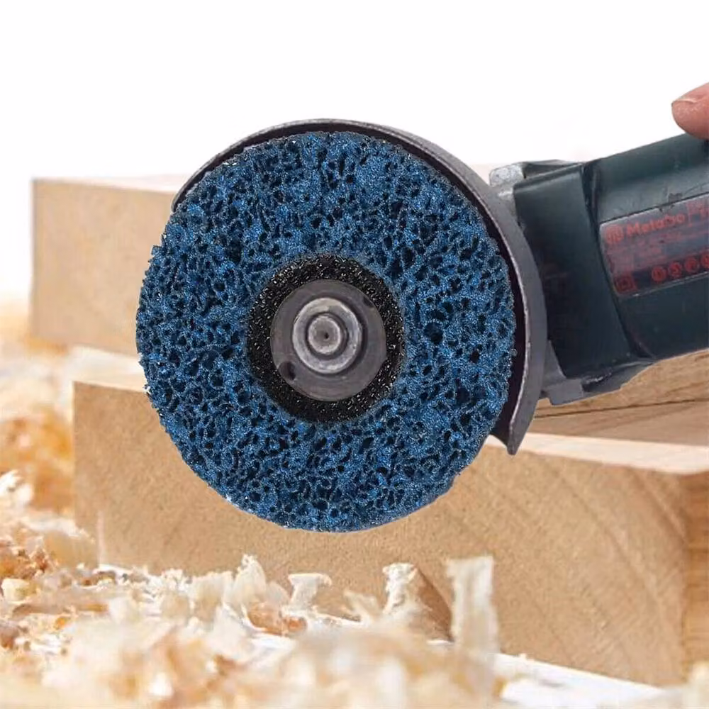 NESTLUNE Blue Poly Strip Disc Wheel for Rust and Paint Removal – 3