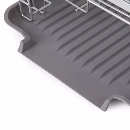Tower Compact Dish Rack and Cutlery Holder with Removable Drip Tray, Grey, W: 40.0 cm, H: 146.0 cm – 6
