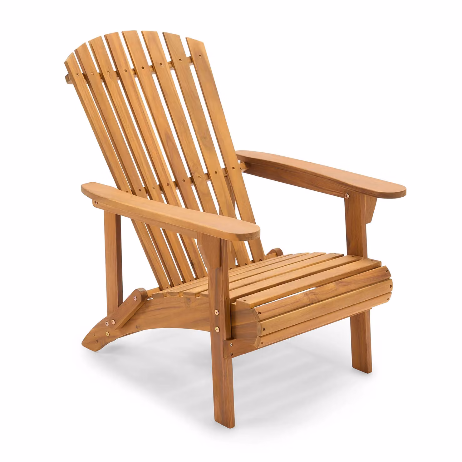 VonHaus Hudson Acacia Wood Adirondack Garden Chair in Natural Brown – 2