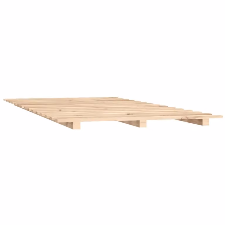 Berkfield Home Rustic Solid Wood Pine Bed Frame, Brown, W/D/H: 140 x 190 cm