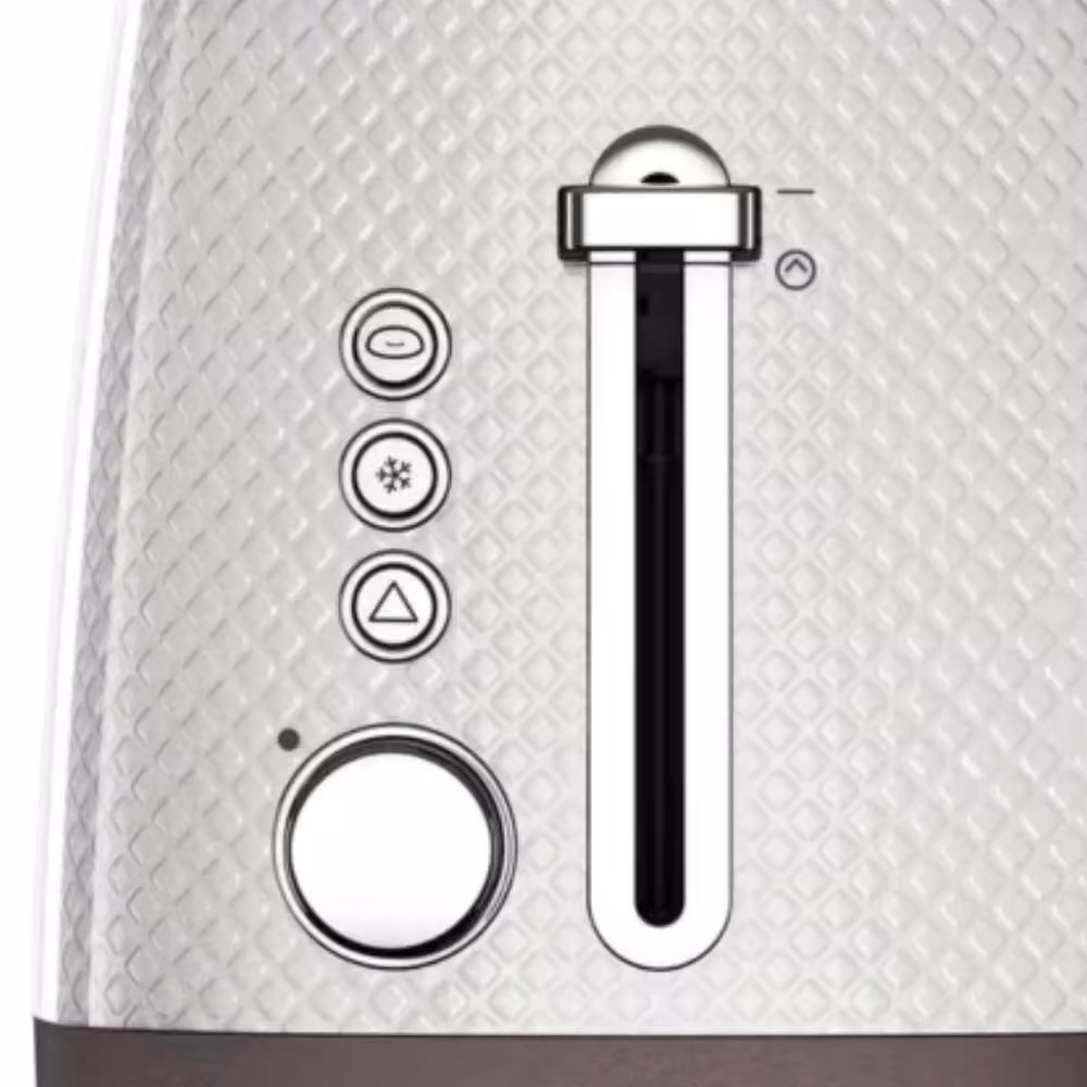Kenwood Mesmerine 2 Slot Toaster, 980W, White and Stainless Steel – 3