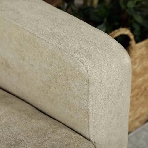 HOMCOM 2 Seater Velvet Upholstered Sofa in Beige – 4