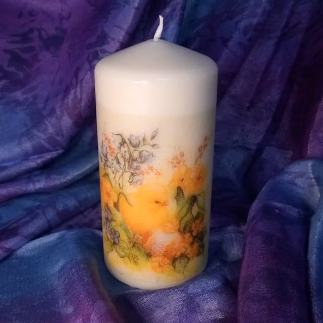 Viki Easter Pillar Candle in White