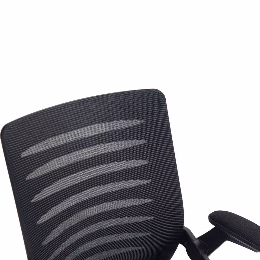 ERGOVEXA Mid-Back Office Swivel Task Chair with Mesh Back and Armrests in Black – 3