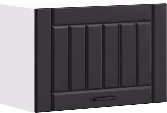 Berkfield Home Lucca Black Matt Kitchen Wall Cabinet with Glass Doors – 1