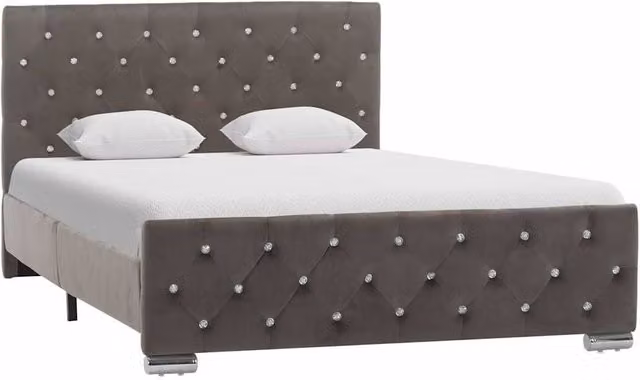 Berkfield Home Grey Fabric Bed Frame with Lift Up Base, W/D/H: 120 x 200 cm – 1