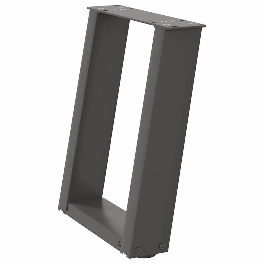 Berkfield Home U-Shaped Coffee Table Legs, 2 Pieces, Anthracite Steel, W/D/H: 28 x 42.5 x 42.5 cm – 2