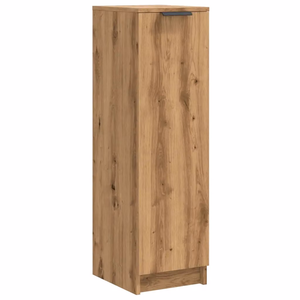 Berkfield Home Artisan Oak Shoe Cabinet in Brown, W/D/H: 29.5 x 35 x 100.5 cm – 2