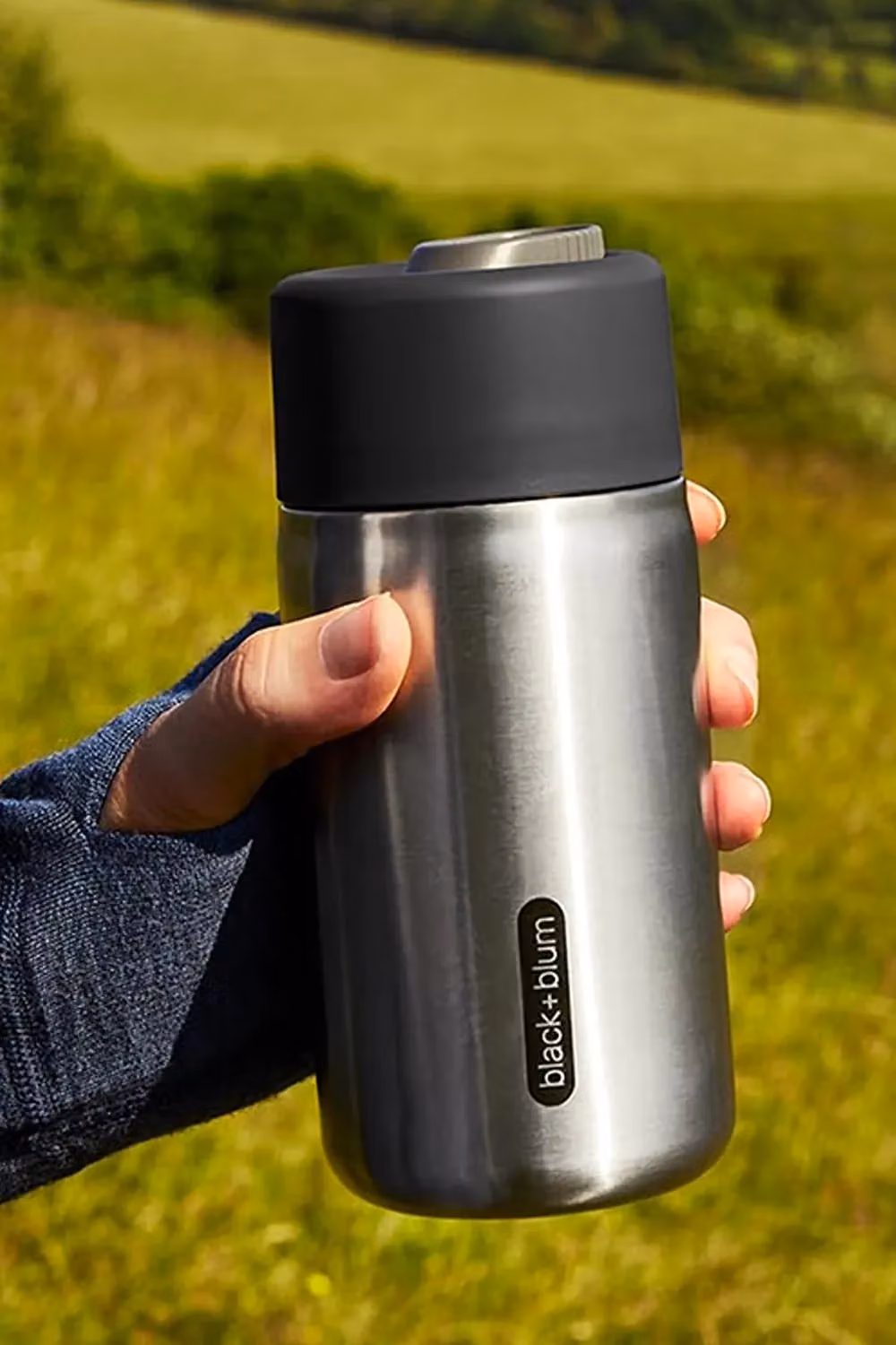 Black + Blum Insulated Stainless Steel Travel Mug, Black, 340ml – 3