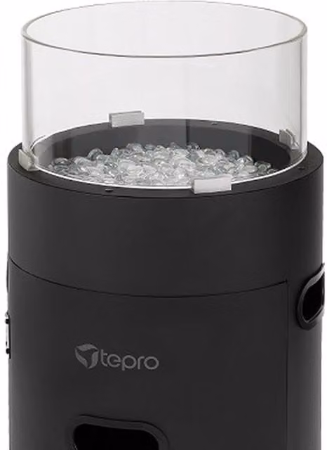 Tepro Riverton Black Gas Fire Bowl Heater