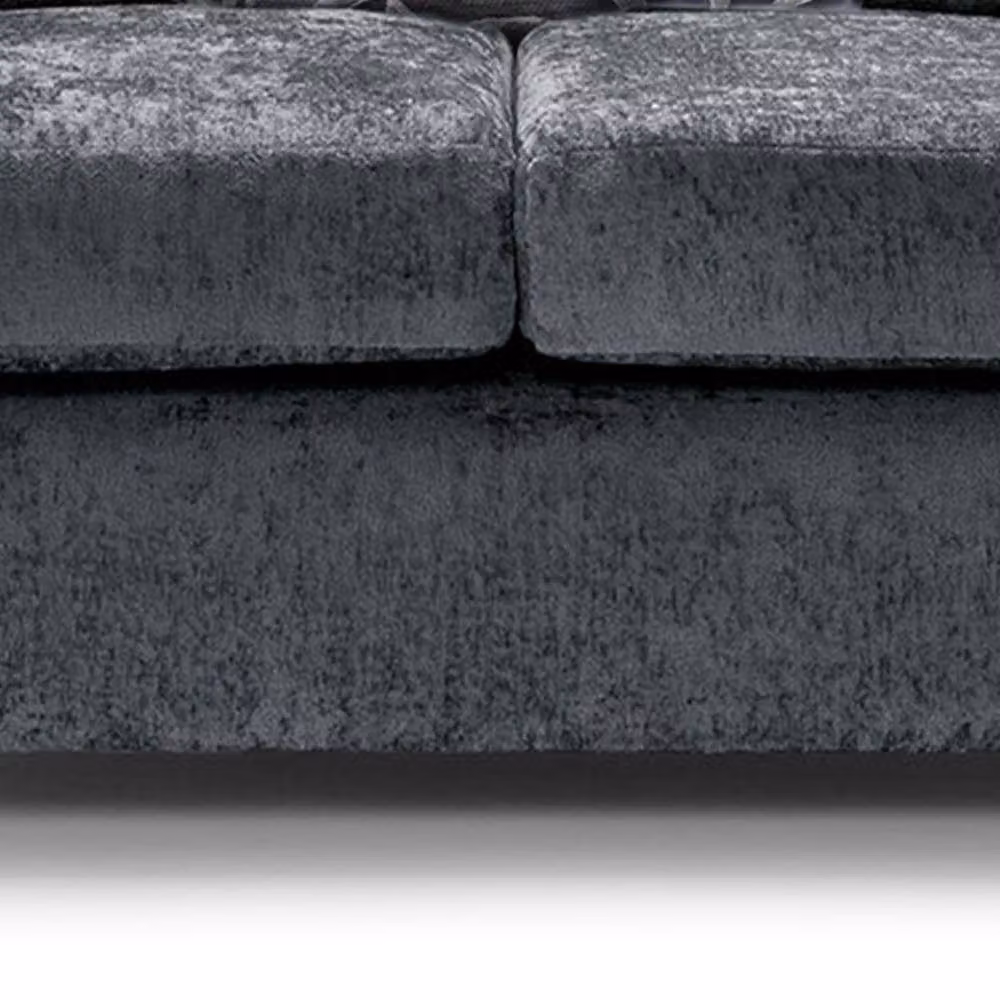 Furnishings For Less UK Zina Chenille Fabric 3 and 2 Seater Sofa Suite in Grey – 3