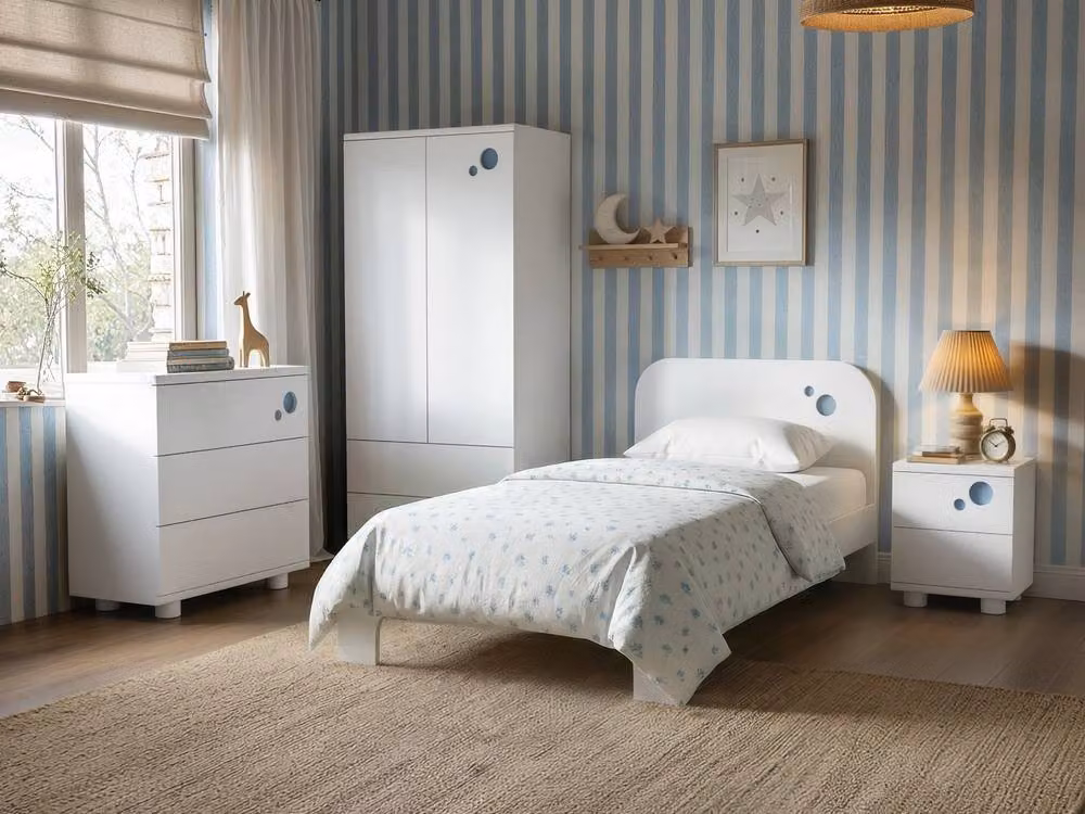 Flair Livana Bedside Table in White – 3