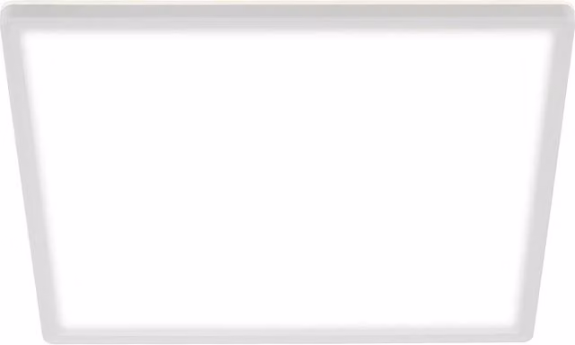 Briloner Leuchten Square LED Ceiling Light with Backlighting Effect, White, W/D/H: 42 x 42 x 2.9 cm – 1