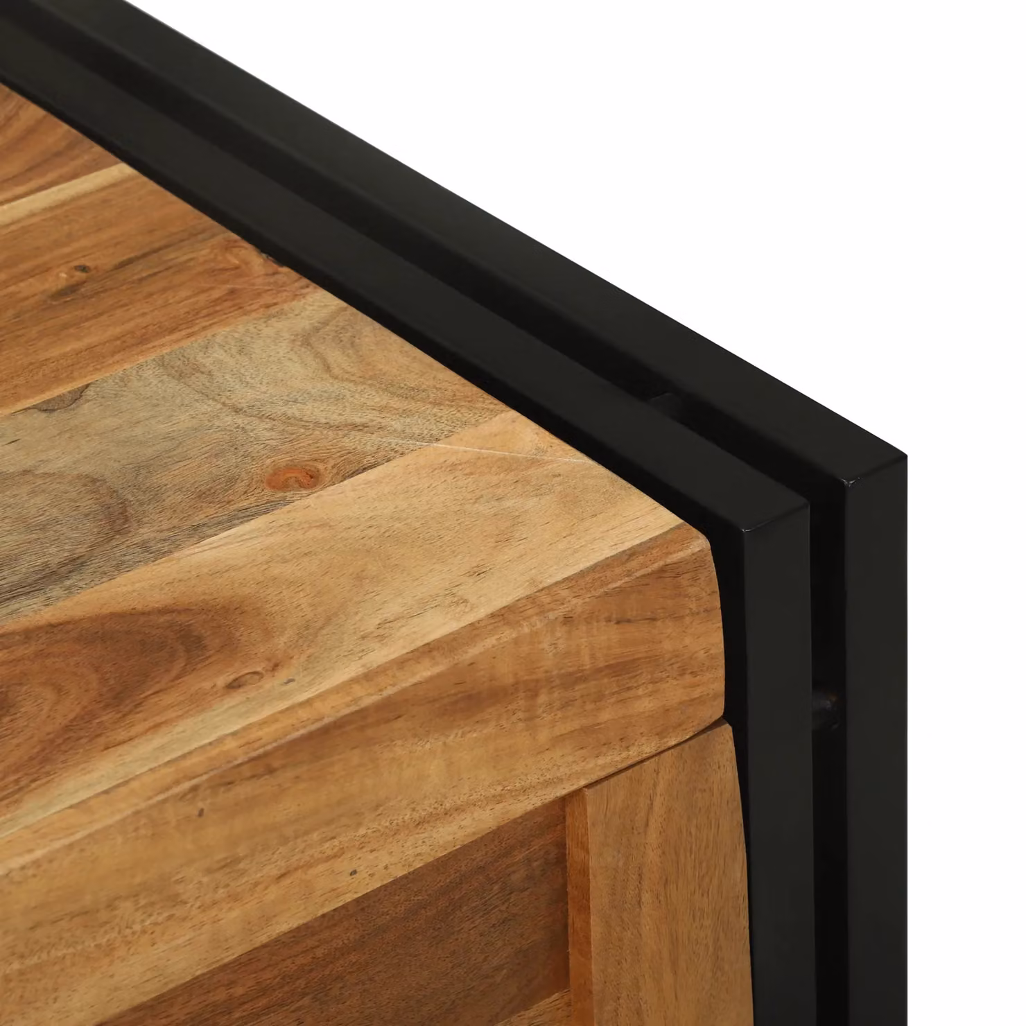 Berkfield Home Rustic Solid Acacia Wood Storage Box in Brown W/D/H: 80 x 50 x 50 cm – 4