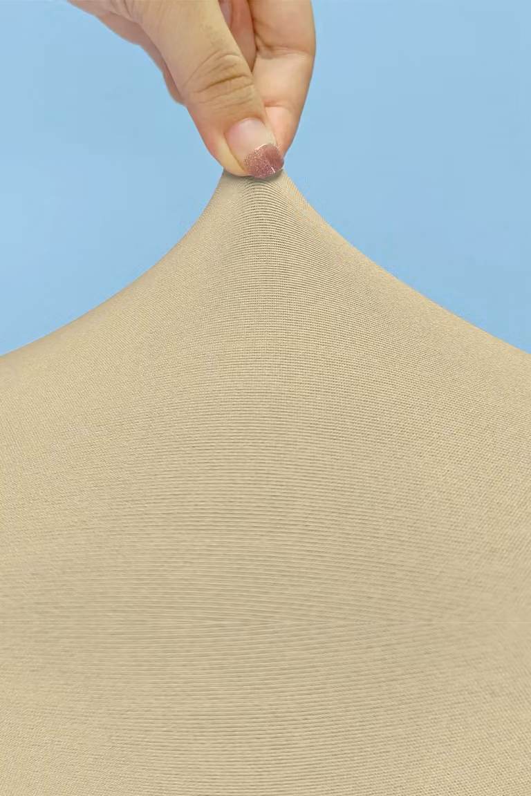 Neel Blue Stretch Dining Chair Cover in Beige, Washable Spandex Polyester Slipcover