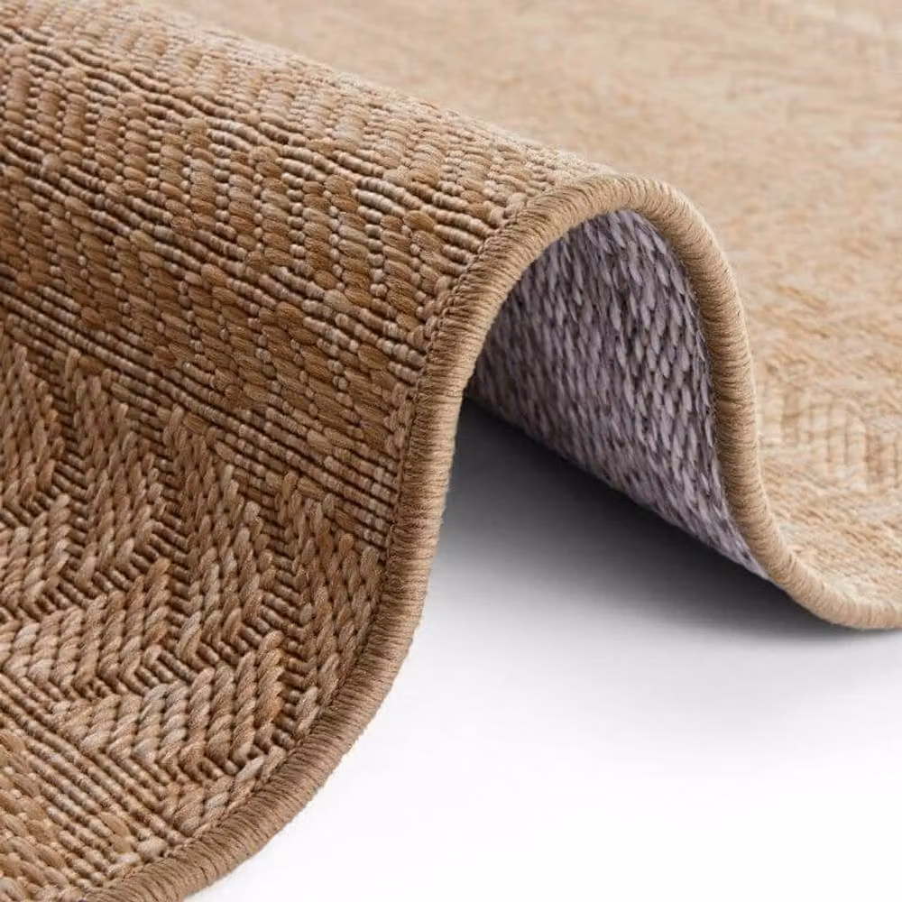 THE RUGS Granado Indoor Outdoor Chevron Design Rug in Beige, W: 80 cm, L: 150 cm – 2