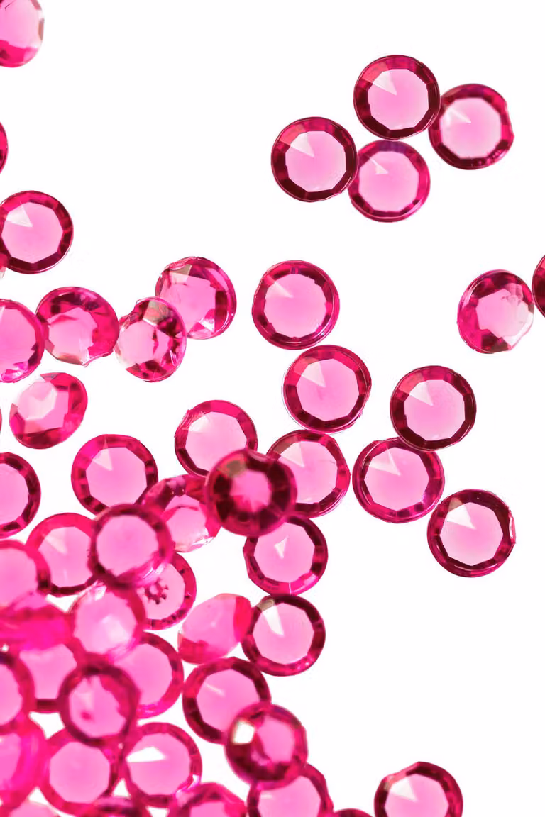 Neel Blue Bright Pink Acrylic Rhinestone Round Table Confetti Scatters, 4000 Pieces