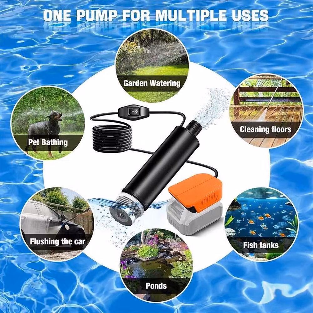 SPETLEK 120W Cordless Utility Sump Pump for Oil and Water, Black – 5