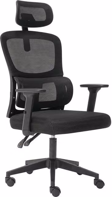 Levede Ergonomic Mesh Office Chair with Headrest and Armrests in Black – 8