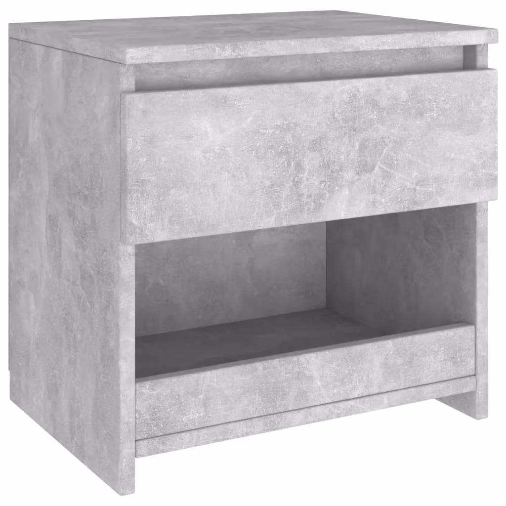 Berkfield Home Bedside Cabinet in Concrete Grey, W/D/H: 40 x 30 x 39 cm – 2