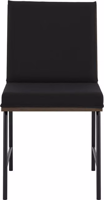 LPD Home Scout Pair of Dining Chairs in Onyx Fabric with Wood and Metal Frame