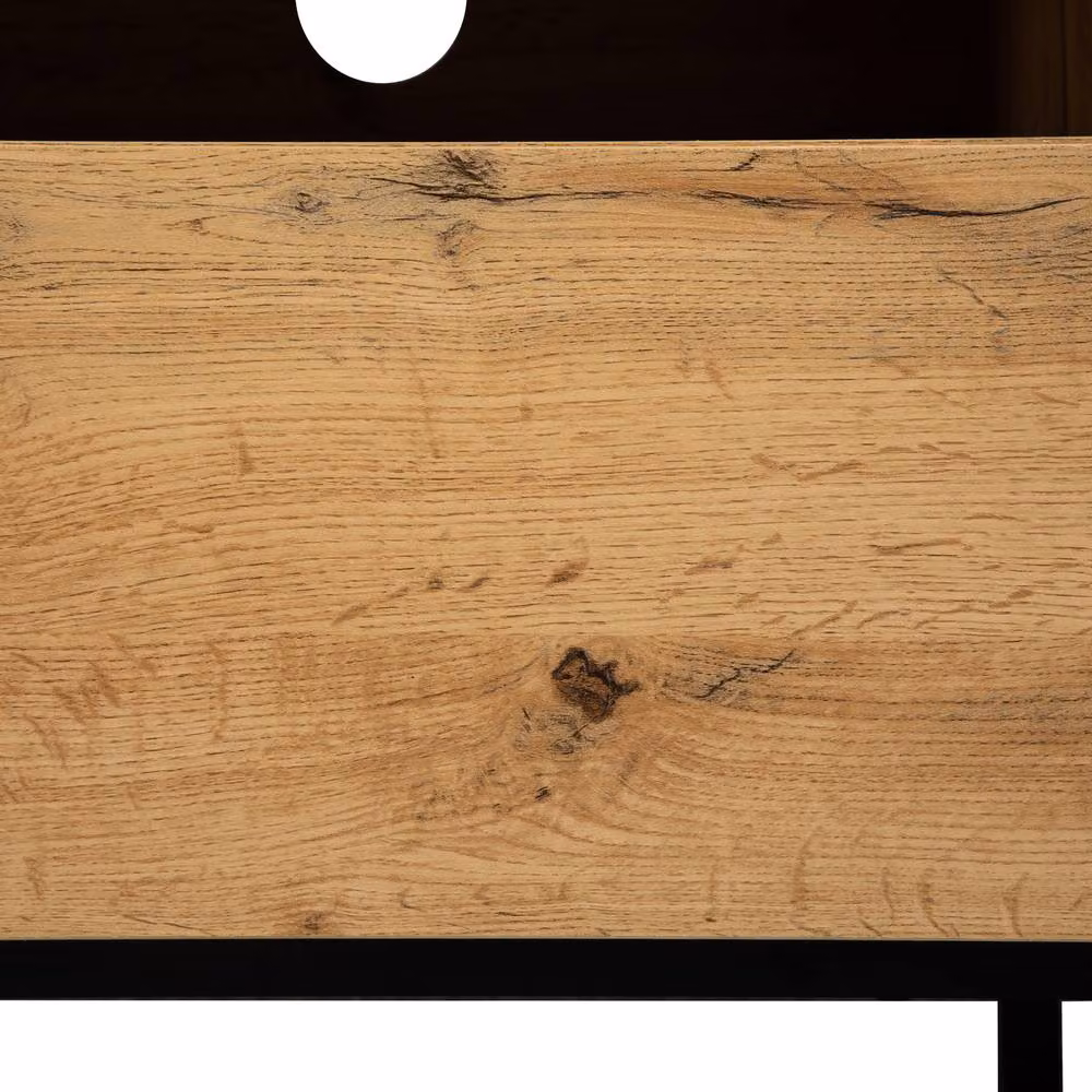 BTM Modern TV Cabinet and Stand with Wood Grain Finish in Natural, W: 180 cm, D: 38 cm, H: 50 cm – 6