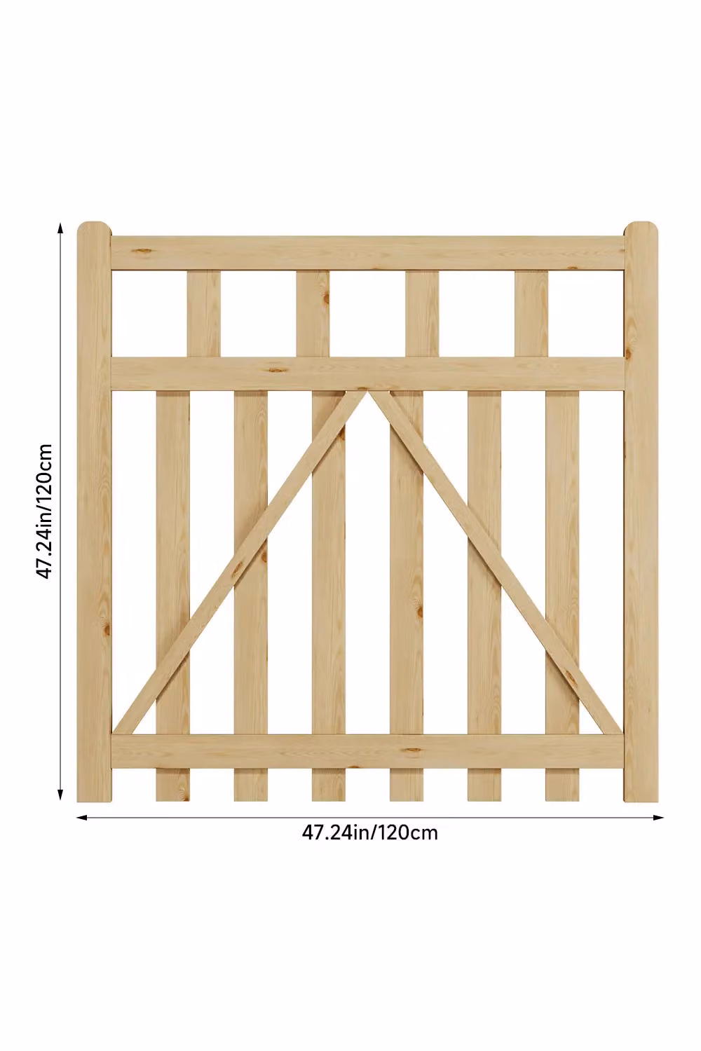Living and Home Natural Wooden Outdoor Garden Pedestrian Gate – 3