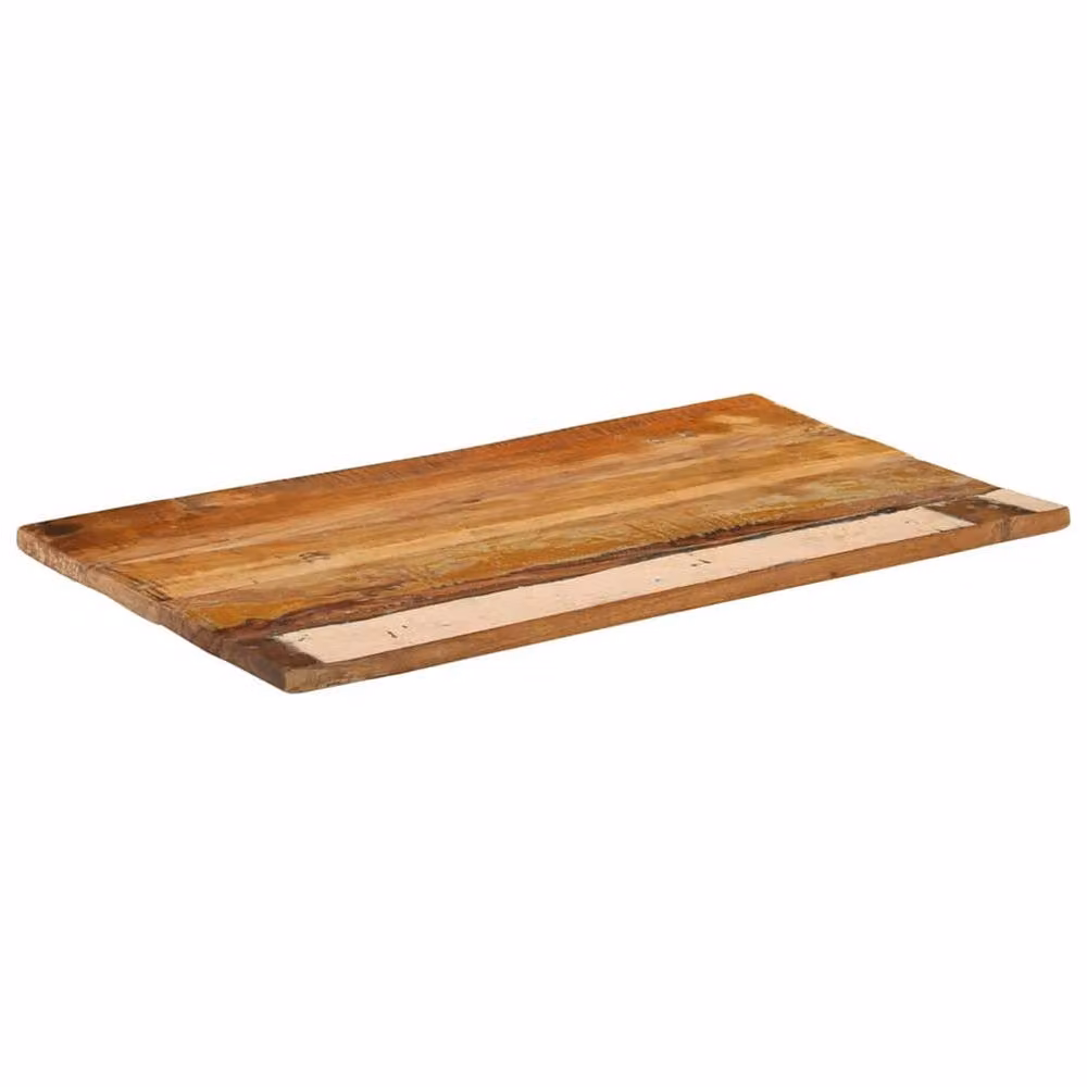 Berkfield Home Rectangular Solid Reclaimed Wood Table Top, Brown, W: 100 cm, D: 60 cm – 3