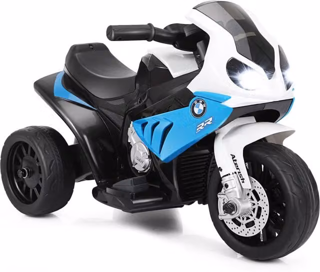 Costway BMW Kids Electric Ride-On Motorbike with Light and Sound Effects, Blue