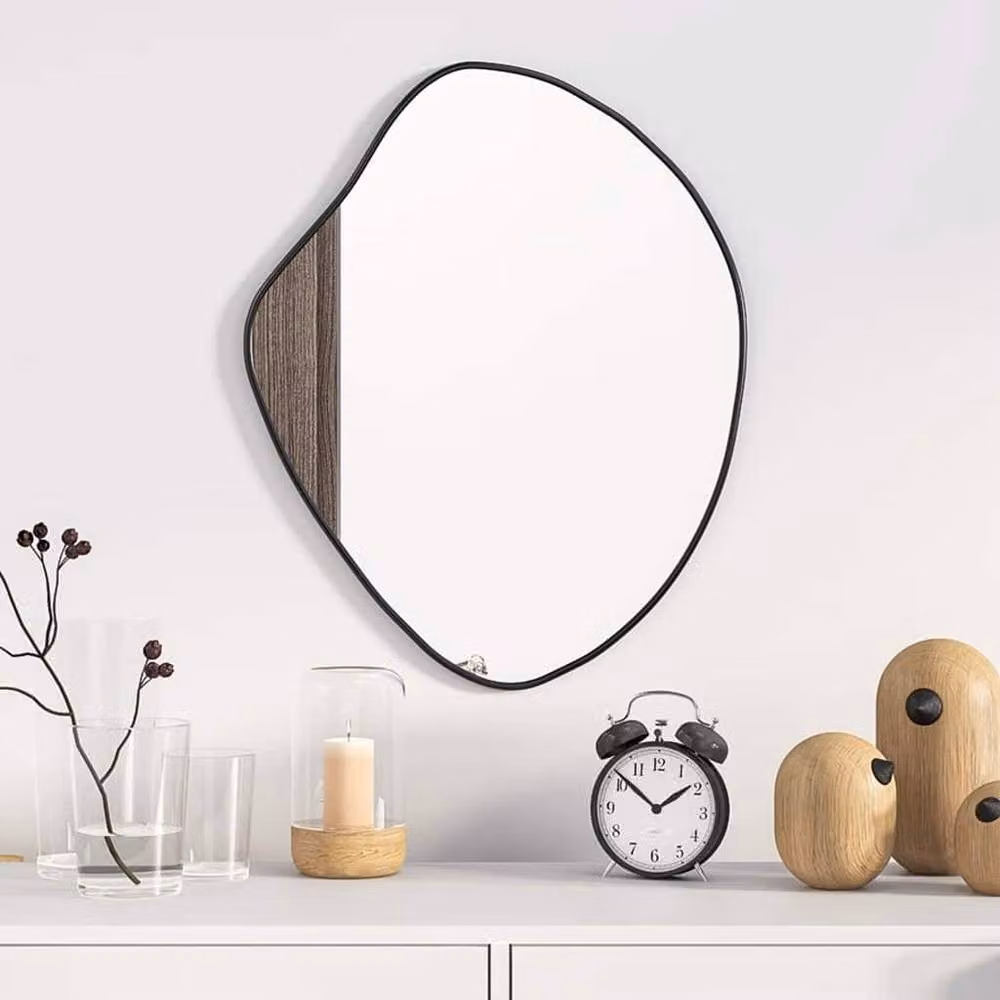 Berkfield Home Rectangular Wall Mirror in Black, W: 50 cm, H: 40 cm – 2