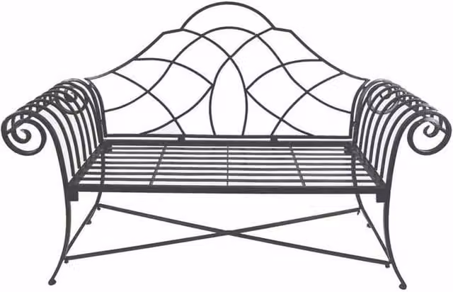 Ascalon Design Ltd Lutyn Bench in Black, W: 150 cm, D: 57 cm, H: 102 cm – 1