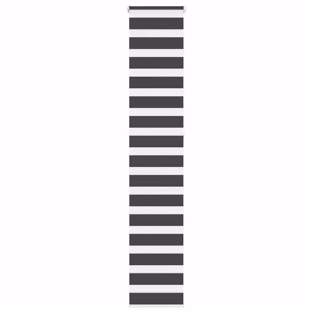 Berkfield Home Elegant Zebra Blind in Black Polyester, W: 45 cm, H: 230 cm – 2