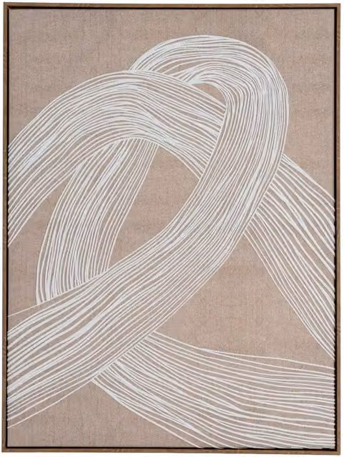 KDMD Lunora Monochrome Abstract Line Art Canvas Wall Decor, Brown – 1