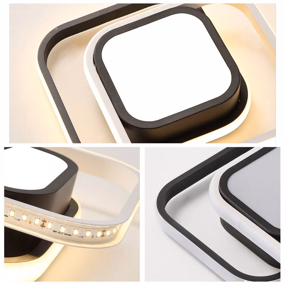 Pheashine Modern Square LED Ceiling Light, 32W, 2500lm, White – 4