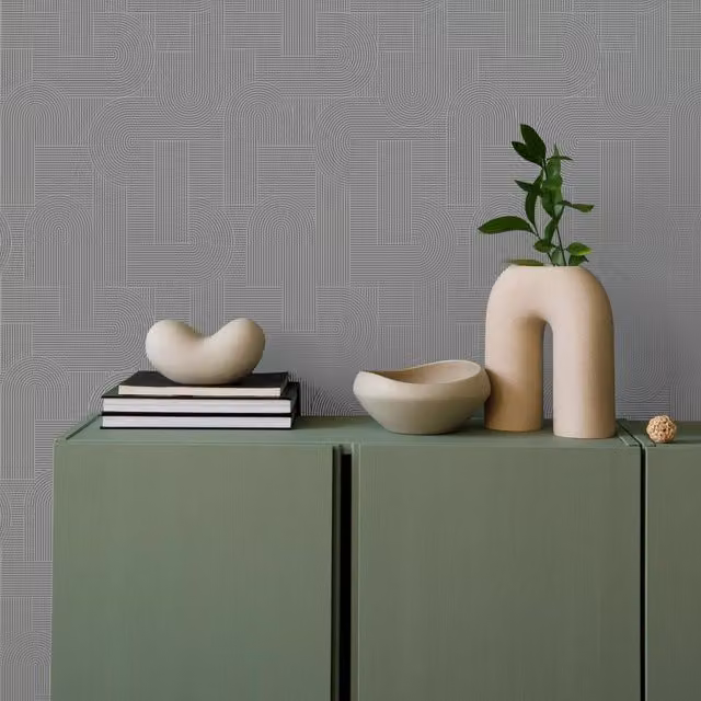 Graham & Brown Sublime Floral Sand Wallpaper in White, Sand and Grey, Vinyl, Width: 52 cm – 1