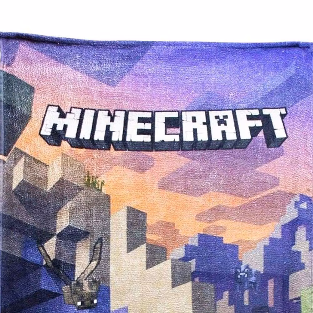Minecraft Green and Multicolour Cotton Quick-Drying Fluffy Towel, W/H: 70 x 140 cm – 2