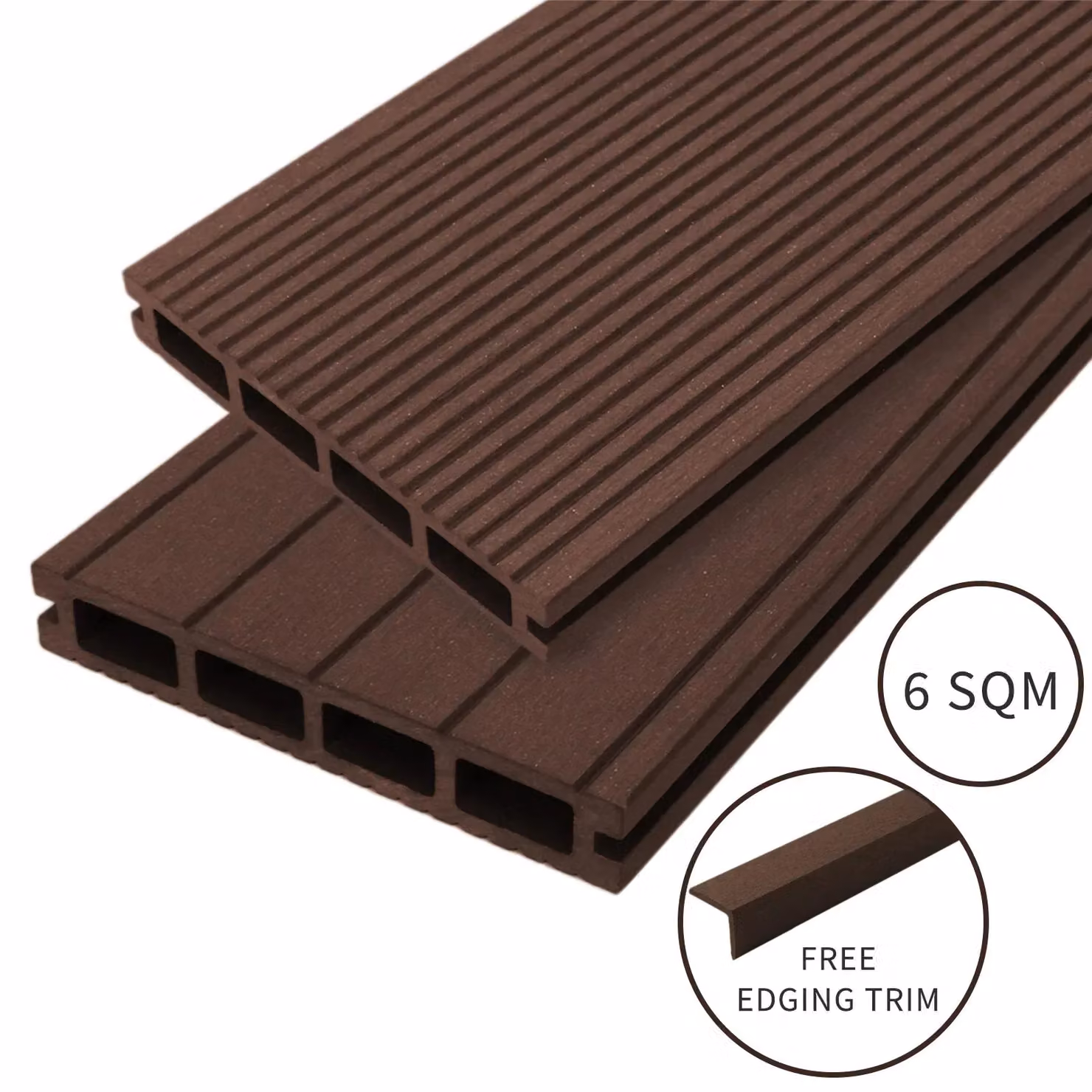 Monstershop Jardí Composite Decking, 6 SQM, Conker Brown – 2