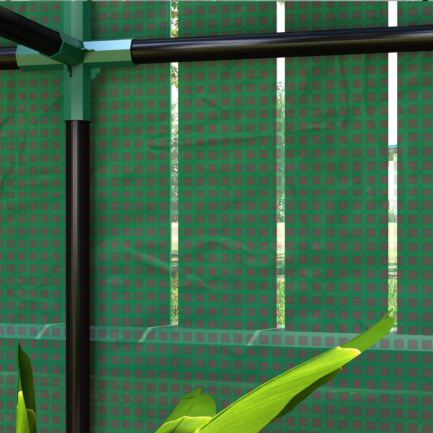 Outsunny Green Three Shelf Steel Frame Greenhouse W/D/H: 40 x 40 x 150 cm – 8