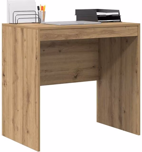 Berkfield Home Modern Artisan Oak Writing Desk in Brown, W/D/H: 80 x 50 x 76 cm – 1