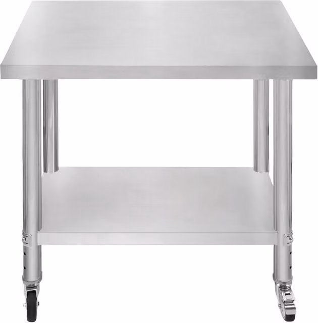 Kukoo Stainless Steel Work Table in Silver, W/D/H: 90 x 76 x 86 cm – 1