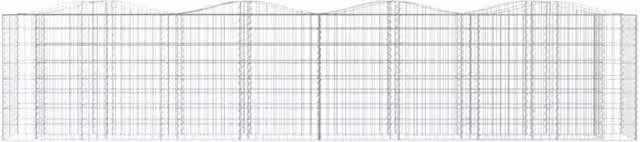Berkfield Home Arched Gabion Raised Bed in Silver Galvanised Steel, W: 400 cm, D: 50 cm, H: 100 cm