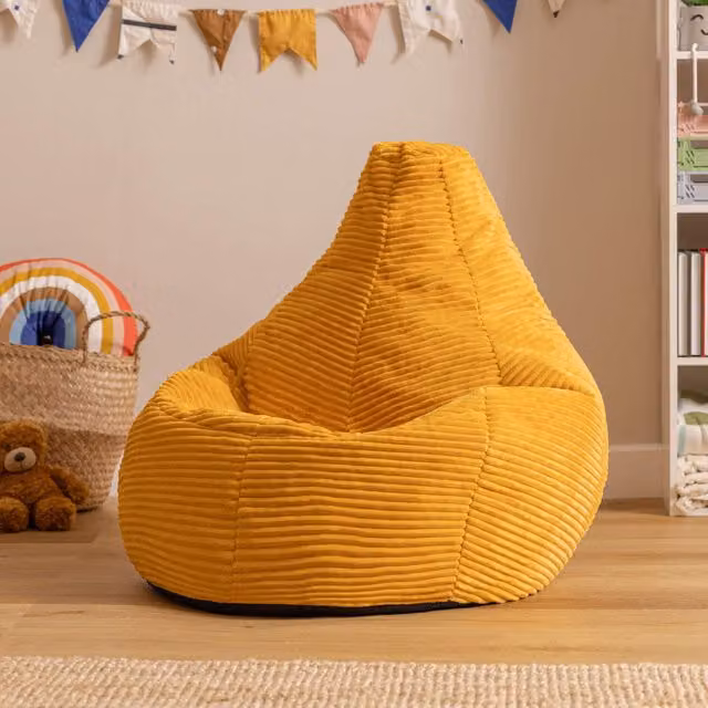 ICON Dalton Kids Bean Bag in Yellow Corduroy – 1