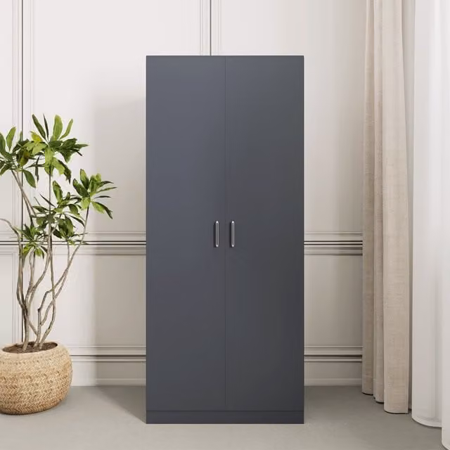 Seconique Dakota 2 Door Wardrobe in Matt Dark Grey