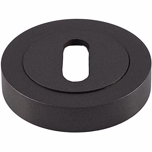 Loops 50mm Round Lock Profile Escutcheon with Concealed Fix in Matt Bronze – 1