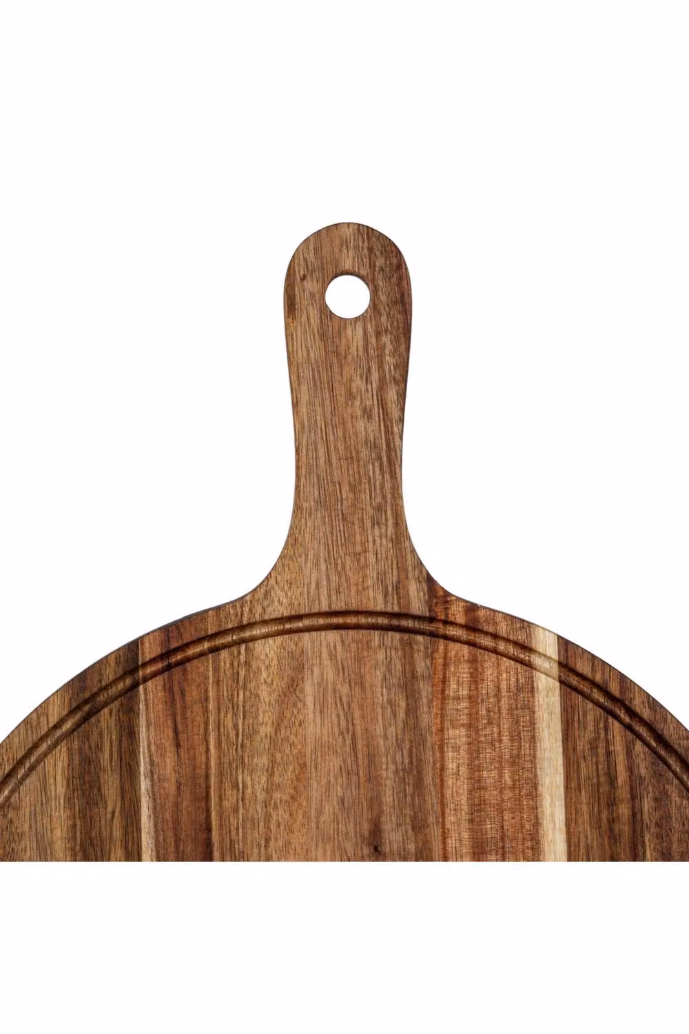 KDMD Round Acacia Wood Serving Board for Cheese and Fruit in Brown – 2