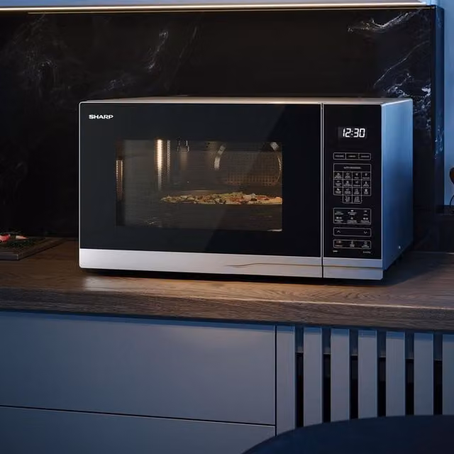 Sharp 32L 1000W Combination Microwave with Grill in Silver