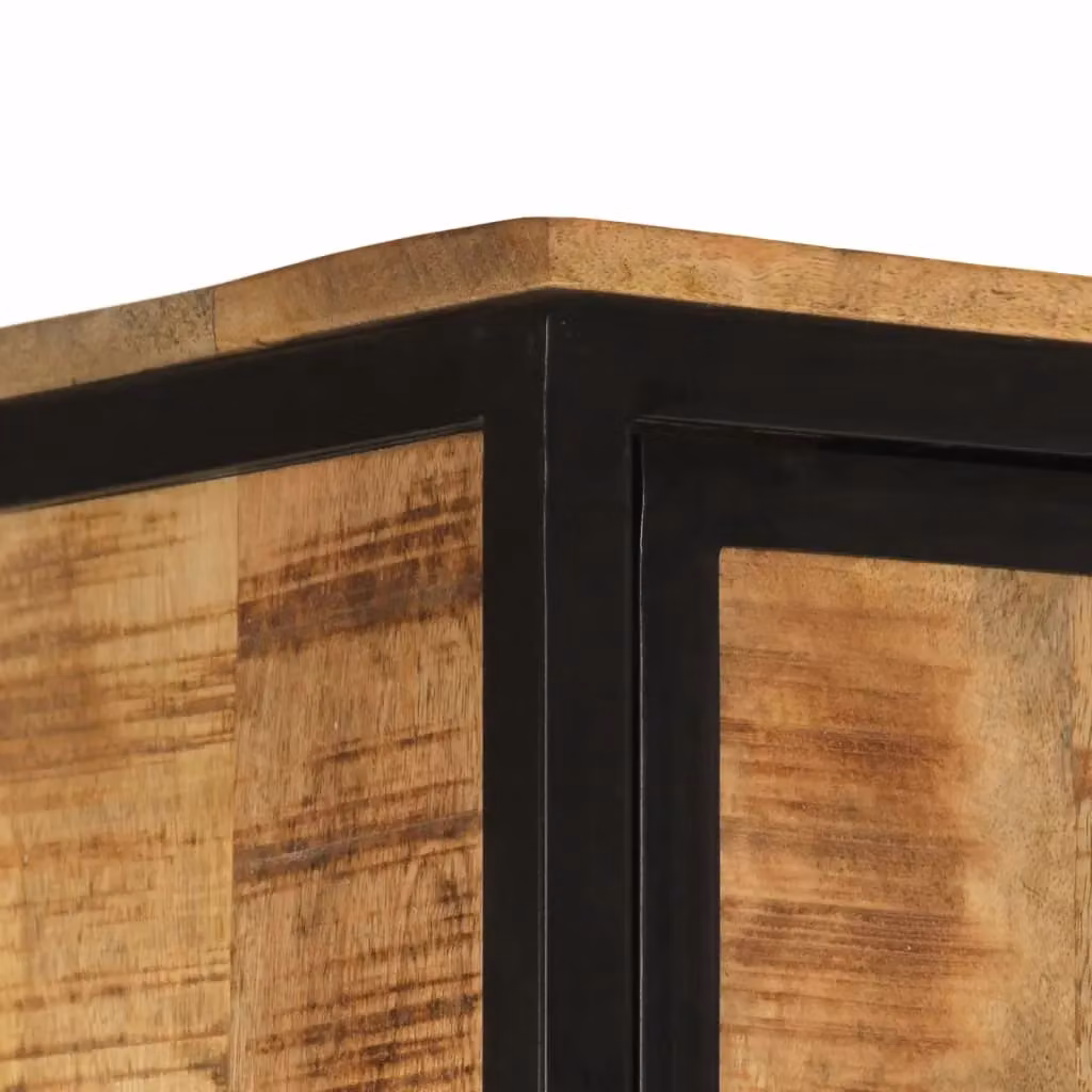 Berkfield Home Industrial Bathroom Cabinet in Brown Mango Wood and Metal, W/D/H: 40 x 27 x 180 cm – 3