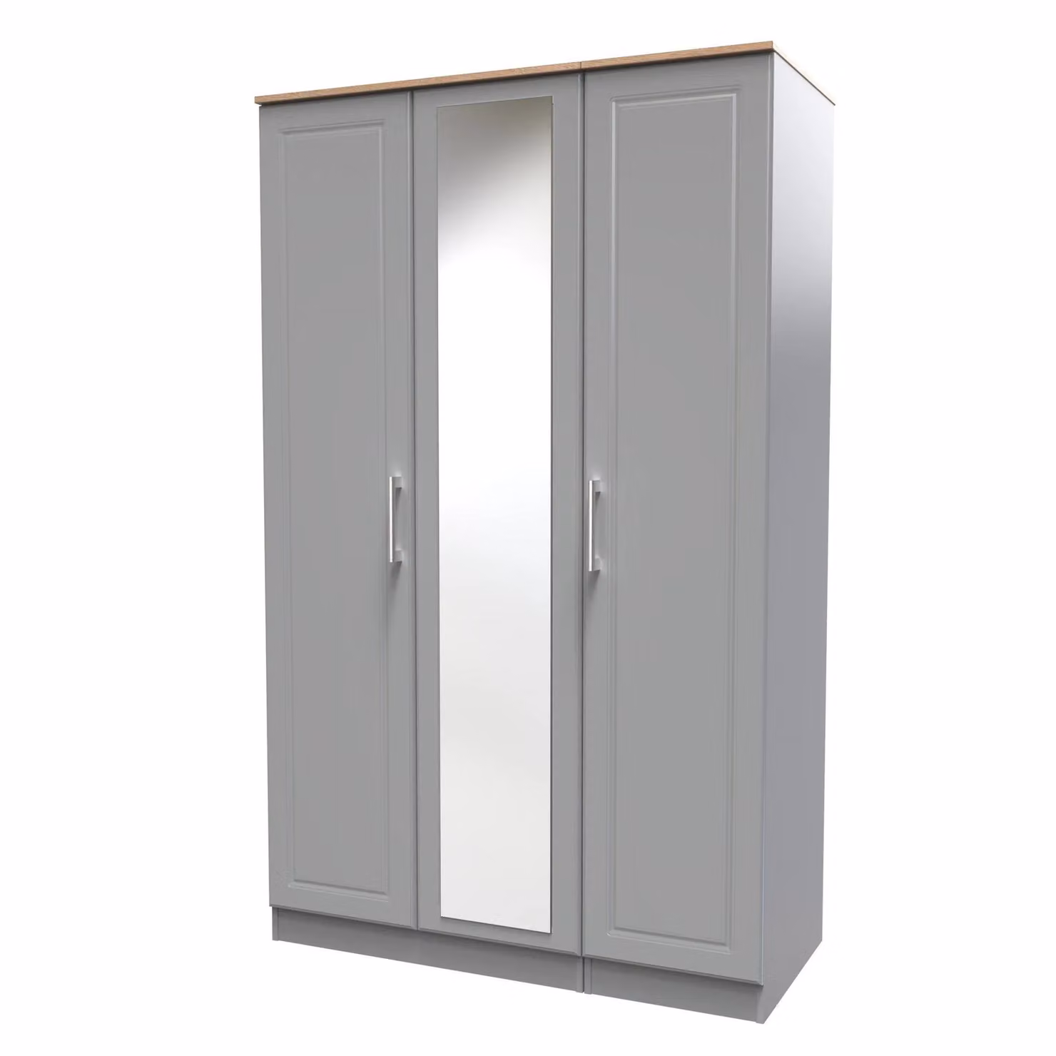Ready Assembled 2 U Norfolk Triple Mirror Wardrobe in Dark Grey – 2